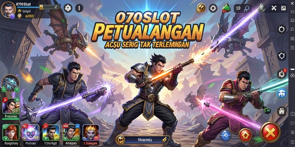 Tampilan gameplay aksi menegangkan dari 070SLOT.