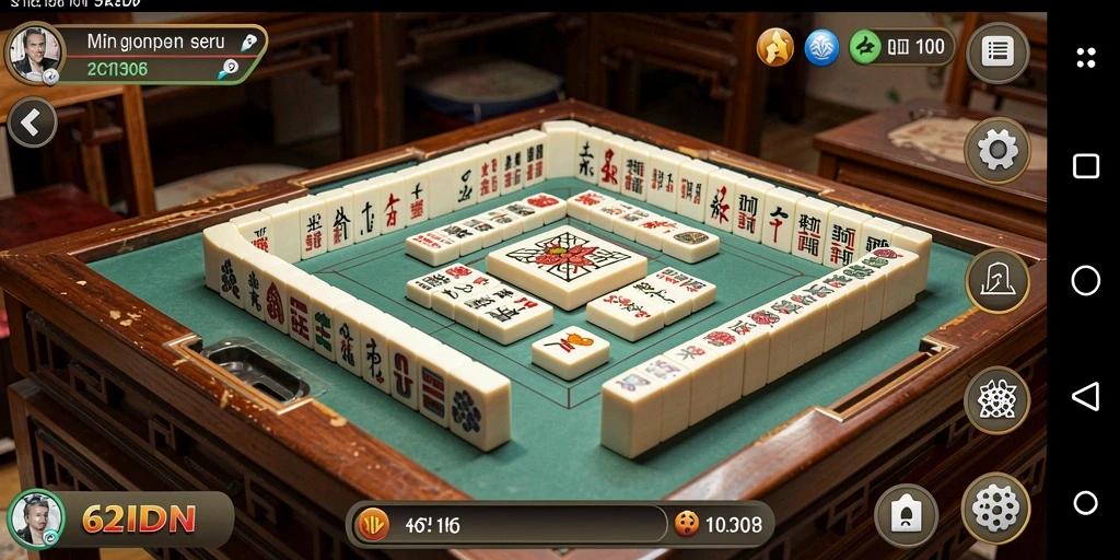 Screenshot menampilkan gameplay Mahjong yang seru dan interaktif.