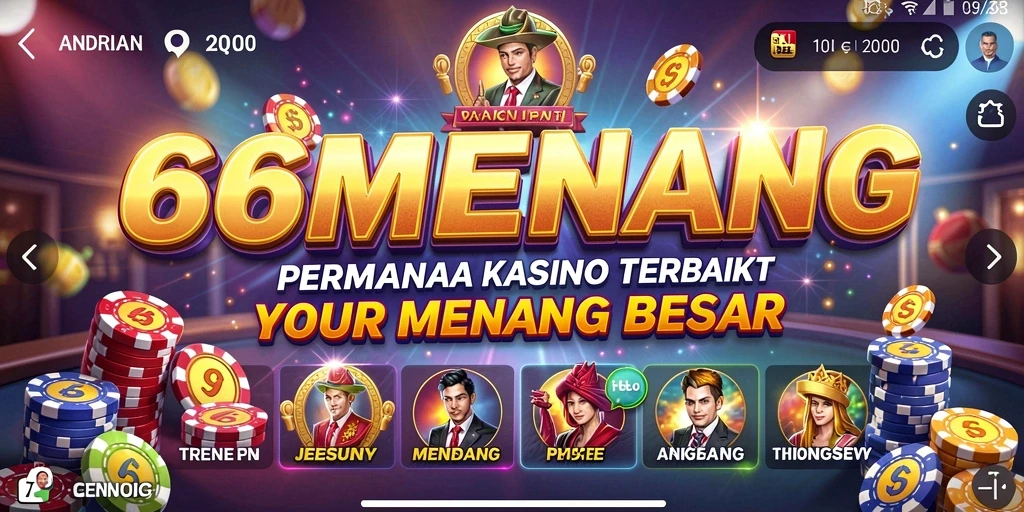 Tampilan gameplay menarik dalam aplikasi 66MENANG dengan fitur Kasino.