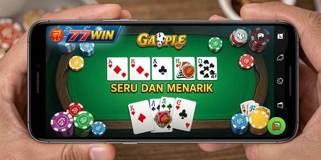 Gameplay Gaple yang seru di 777WIN dengan pemain aktif.