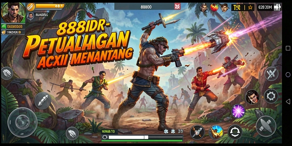 Tampilan menarik dari gameplay Action 888IDR dengan berbagai tantangan.