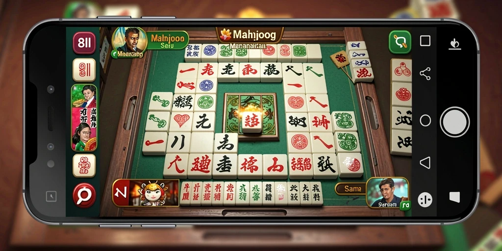 Tampilan gameplay Mahjong yang mengasyikkan di 8II.