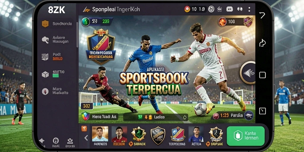 Tangkapan layar gameplay <strong>8ZK</strong> yang menampilkan pengalaman taruhan olahraga.