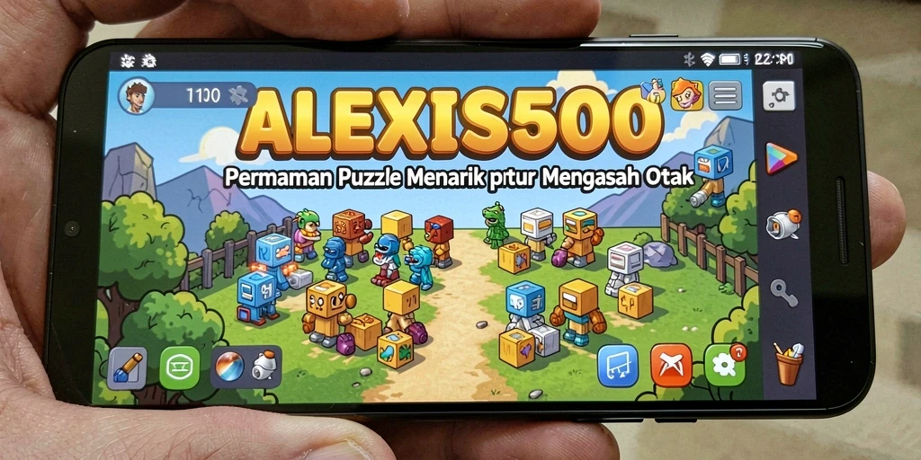 Tampilan gameplay ALEXIS500 yang menantang dan mendebarkan.