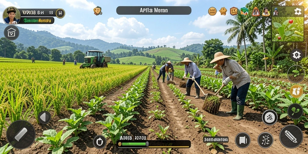 Tampilan menarik dari gameplay API33 yang memukau dalam bertani.