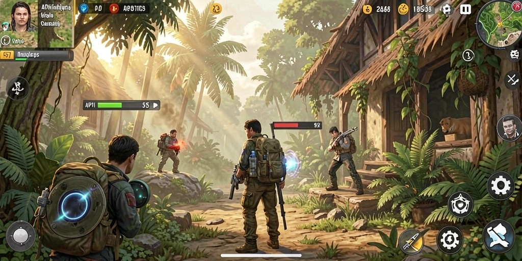 Tampilan gameplay menarik dari API77 dalam dunia simulasi.