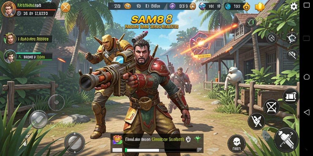 Tampilan gameplay AW8 dengan karakter dan lingkungan yang hidup.