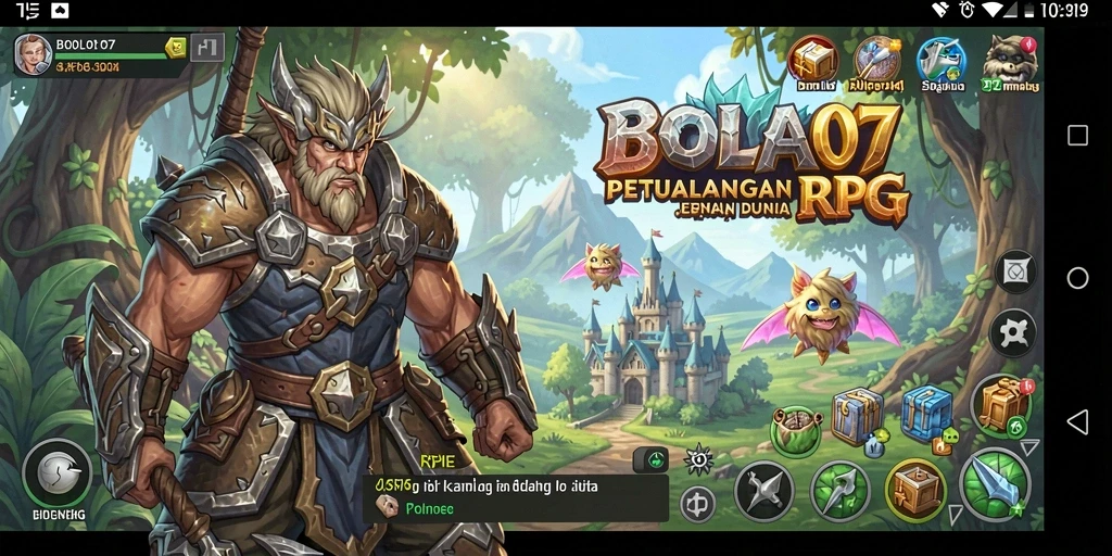 Tampilan gameplay epik dalam dunia RPG yang memikat.