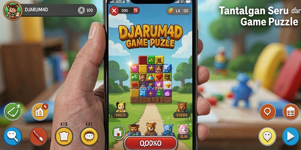 Screenshot gameplay DJARUM4D menampilkan tantangan puzzle menarik.