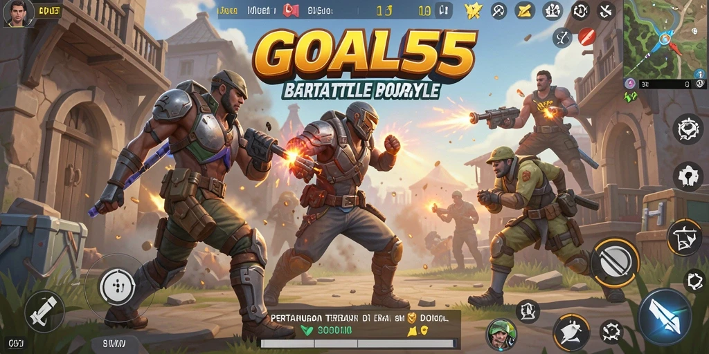 Tampilan gameplay intens dalam pertarungan Battle Royale yang seru.