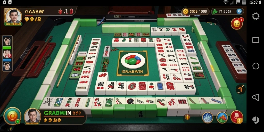 Tampilan gameplay Mahjong yang menarik di GRABWIN.