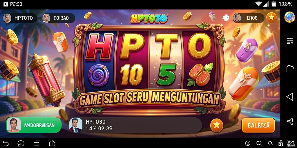 Skrinsut gameplay HPTOTO menunjukkan keseruan bermain slot.
