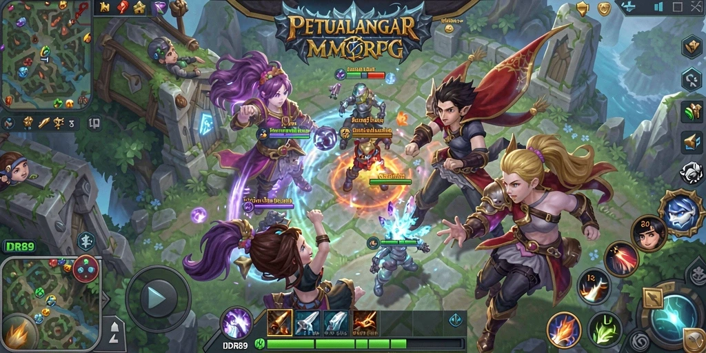 Gameplay epik IDR89 dalam dunia MMORPG yang luas.