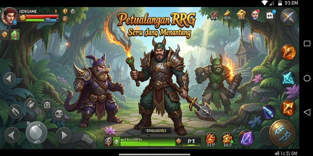 Tampilan gameplay IDRGAME yang menarik dan mengasyikkan dalam petualangan RPG.