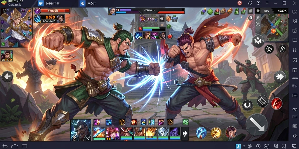 Gameplay seru dan strategis di arena MOBA.