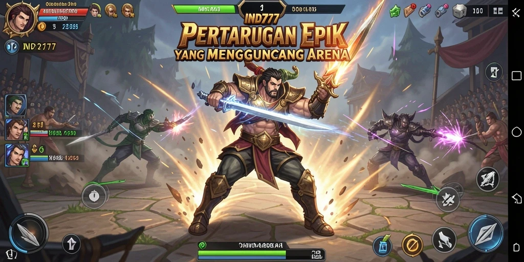 Tampilan aksi mendebarkan dari gameplay Fighting IND777.