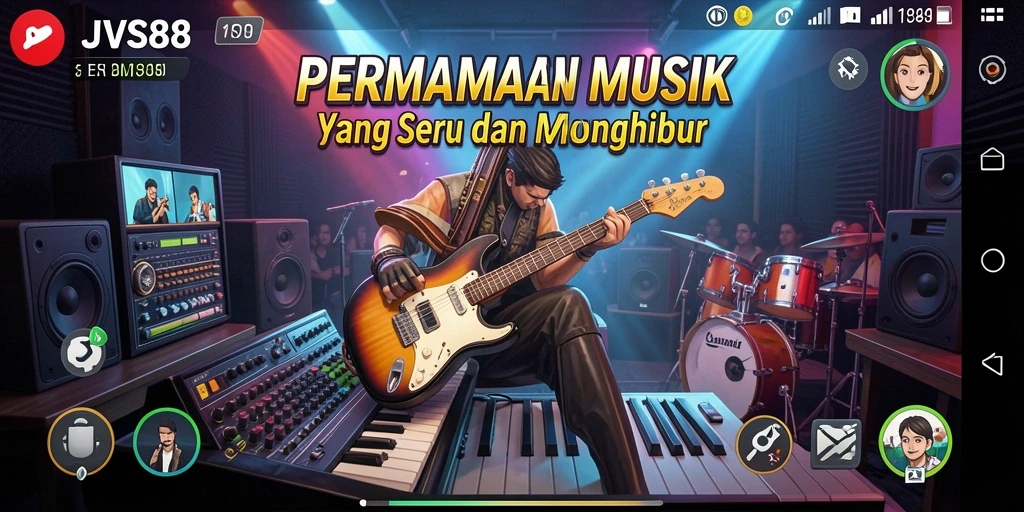 Screenshot gameplay JVS88 menunjukkan pengalaman bermain musik yang seru.
