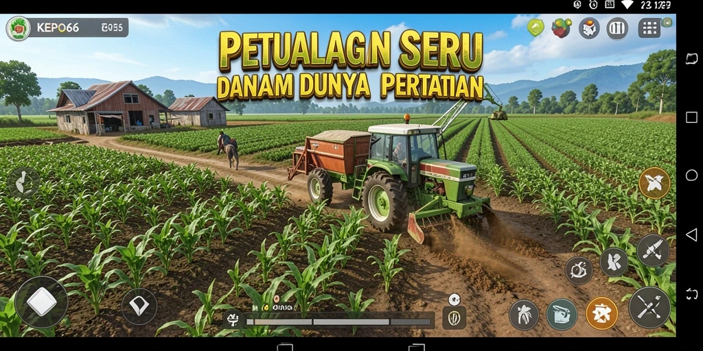 Tampilan gameplay menarik dari dunia pertanian di KEPO66.