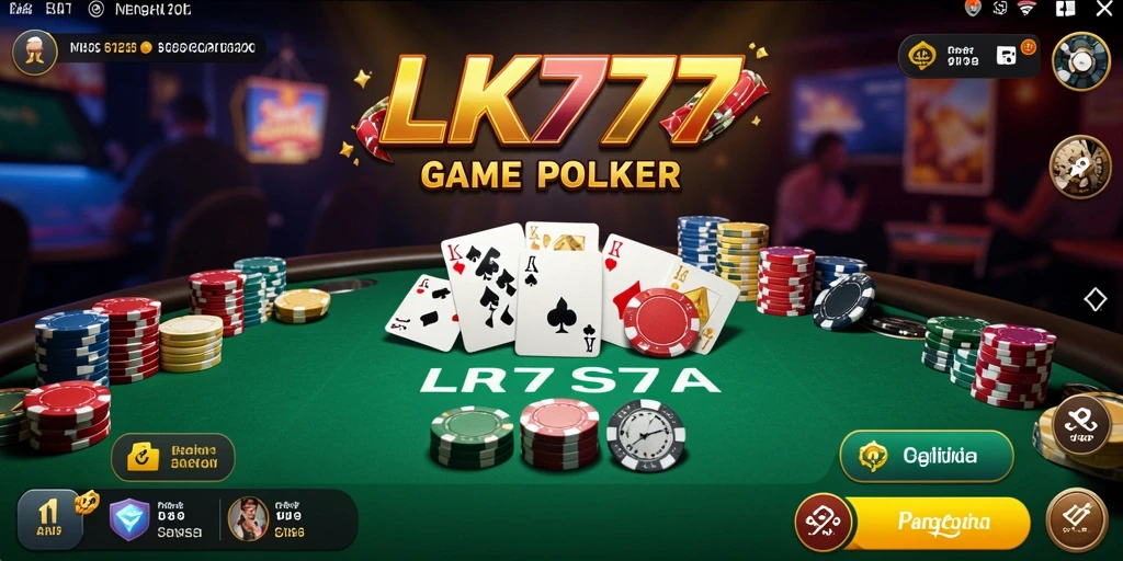 Tampilan menarik dari gameplay poker di LK777.