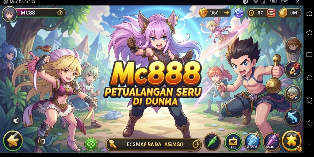 Tampilan gameplay menarik dalam MC888 dengan karakter Anime unik.
