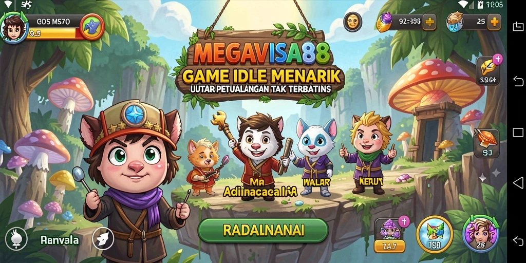 Tangkapan layar utama gameplay MEGAVISA88 mengungkapkan keseruan Idle yang menarik.