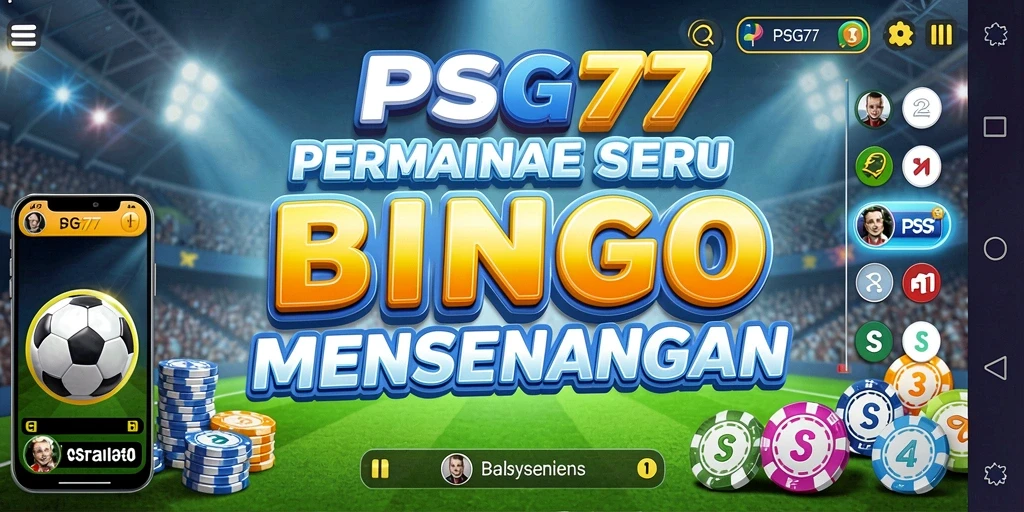 Tampilan gameplay seru dari PSG77 dengan Bingo yang penuh warna.