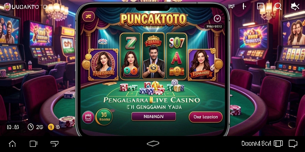 Gameplay Live Casino PUNCAKTOTO dengan dealer profesional.