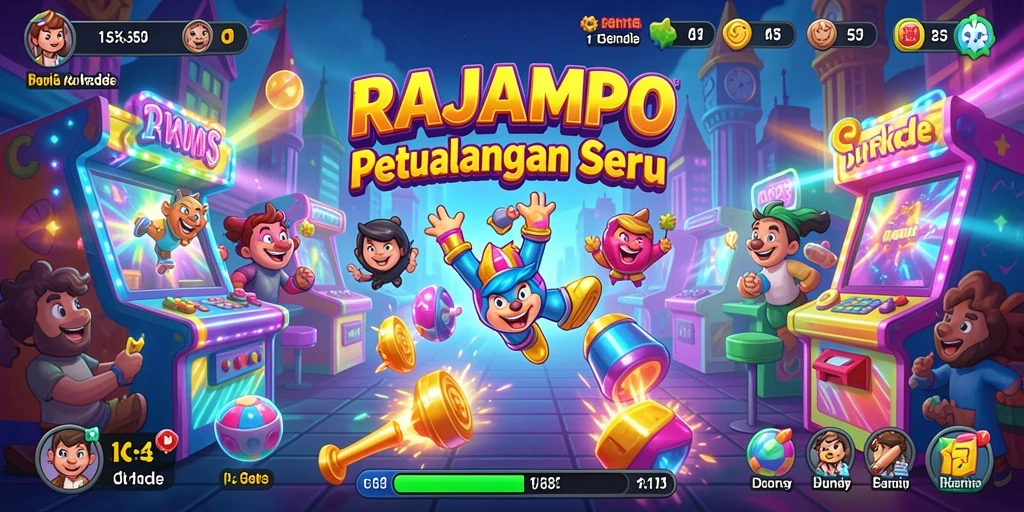 Tampilan gameplay menyenangkan dari RAJAMPO dalam genre Arcade.