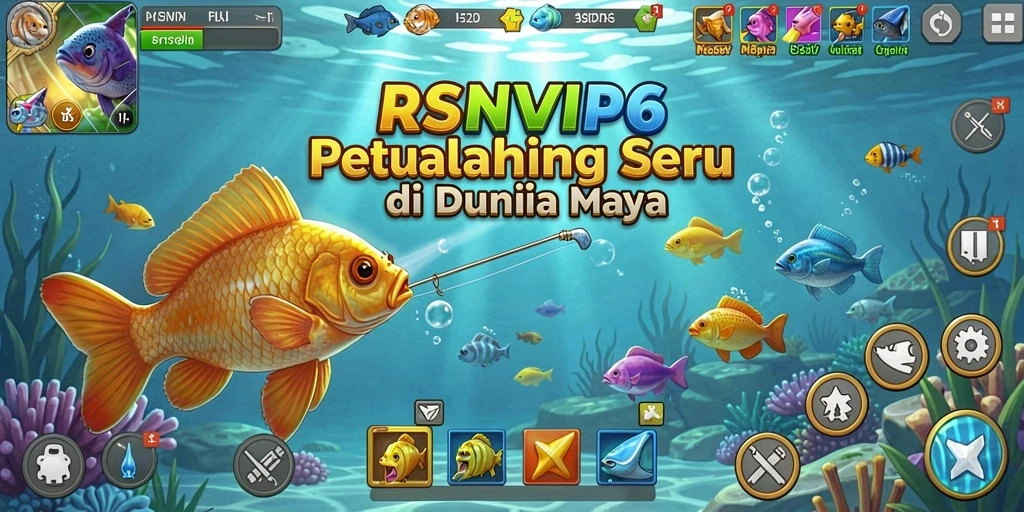 Screeshot gameplay RSNVIP6 memperlihatkan momen memancing yang seru.