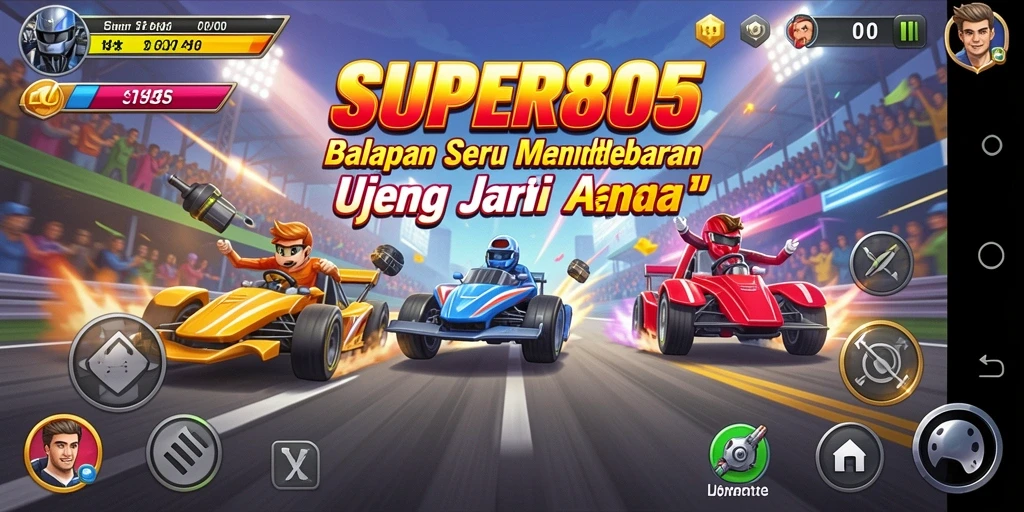Screenshot gameplay SUPER805 yang mendebarkan dan seru.