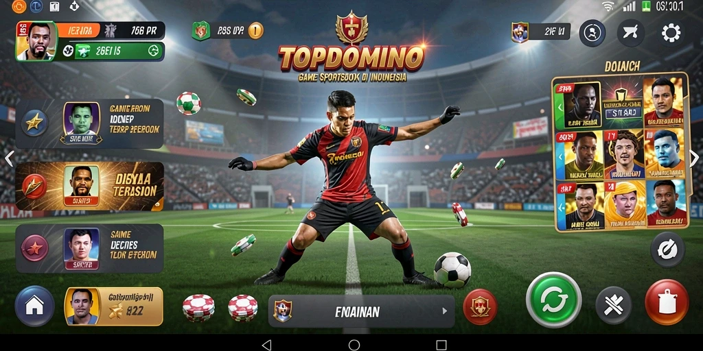 Tampilan gameplay seru di aplikasi Sportsbook TOPDOMINO.