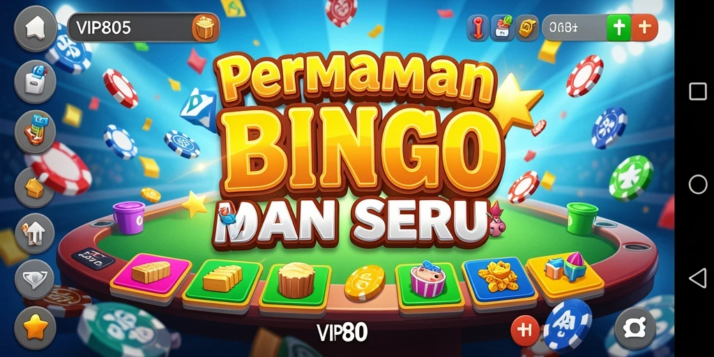 Tampilan gameplay Bingonya sangat menarik dan interaktif.